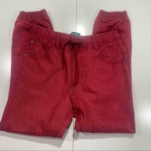 Switch Remarkable‎ Cotton Red Pull On Mens Jean Joggers Tie Drawstring 30x28